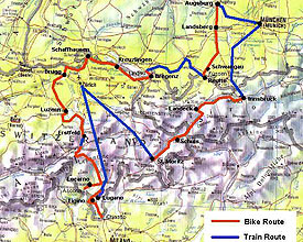 25-day cycling tour in Europe 25-day cycling tour in Europe